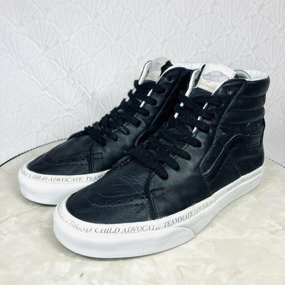 Vans Sk8 Hi Divine Platform Sneakers Women 6.5 Black Leather Streetwear Y2k Shoe - Picture 5 of 12